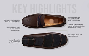 Elegantes mocasines de cuero hechos a mano para hombre con cuero genuino suave, ajuste cómodo y diseño elegante, ideales para la oficina. - Product Image 3