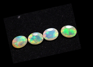 Opale d'Éthiopie authentique, pierre précieuse ovale 6x4mm, opale d'Éthiopie taillée en facettes, pierre en vrac à prix de gros - Product Image 6