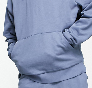 Conjunto Deportivo Unisex Azul con Cierre de Cremallera, Manga Larga, Patrón Geométrico, Estilo Casual Urbano, Corte Holgado, Bolsillos Laterales, Algodón Ligero - Product Image 5