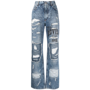 Wholesale Mens Distressed Ripped <b>Denim</b> Jeans Streetwear Fashion Pants Slim Fit Style OEM Factory Direct Supply Low MOQ - Product Image 5