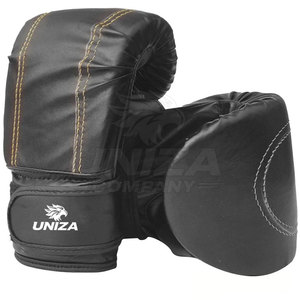 Premium Leather Boxing Gloves Hand Grips Shock-Absorbing Padding for Fighters <b>Trainers</b> Athletes-Outdoor Use Hook Loop Closure - Product Image 4