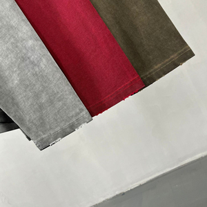 2 In1 Ripped Vintage Oversized Tee Sweatshirts Custom Men Vintage Distressed <b>Raw</b> Hem Double Layer Long Sleeve T Shirt Hoodies - Product Image 4