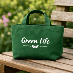 Plain Small Canvas tote <b>Bag</b> Printed Shopping <b>Bag</b> Custom Green Personalized Tote Cotton Grocery Canvas <b>Bag</b> with Gusset bottom - Product Image 2