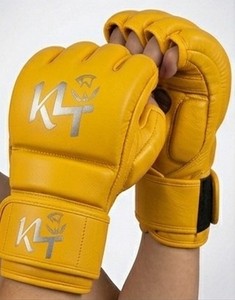 Gants de boxe demi-doigts en cuir PU pour entraînement et sparring MMA Muay Thai Kickboxing KLTW INT'L KL-MMA-001 - Product Image 4