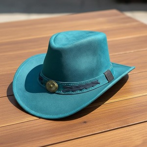 Cowboy genuine leather <b>hat</b> Custom western outback <b>hat</b> Australian style outdoor <b>hat</b> Men's leather cowboy <b>hat</b> - Product Image 2