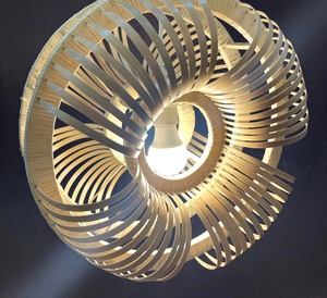 Lámpara colgante tejida de ratán de campo con pantalla de lámpara de cesta de cestas de mimbre para almacenamiento de comedor Categoría de producto - Product Image 6