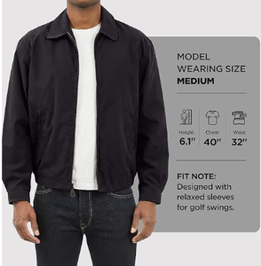 เสื้อแจ็คเก็ตกอล์ฟแบบมีซิปด้านหน้าสำหรับผู้ชาย (ไซส์ปกติและไซส์ใหญ่พิเศษ) - Product Image 3