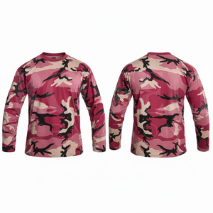 Apparel Clothing Long Sleeve Crew Neck Shirt Breathable Quick Dry <b>Camo</b> Print Sports Training Casual Performance <b>Top</b> for Men Wear - Product Image 6