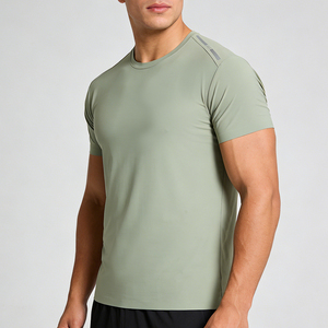 T-shirt Homme Personnalisé en Coton Tricoté Confortable Unisexe Vintage Séchage Rapide Manches Courtes Mode Été Lavable en Machine - Product Image 1