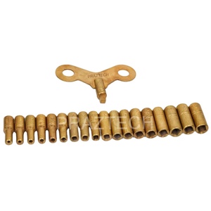 PRAZTECH® 18-Size Clock Winding Key Set | Solid Brass Keys 000–15 | Clock Repair & Winding <b>Tool</b> Kit - Product Image 1