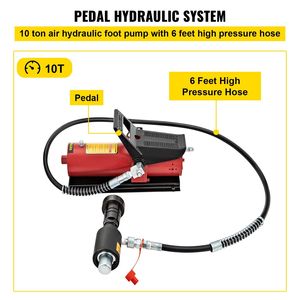 Pompe à pédale de taille 10 T incluse 4 matrices 2 étuis de rangement Tubes en aluminium de cuivre réparation de voiture extenseur de tuyau d'échappement hydraulique 1-5/8" - Product Image 4