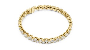 Pulsera de Diamantes Cultivados en Laboratorio de Forma Redonda de Lujo, Oro Sólido de 14K IGI para Boda, Compromiso, Personalización, OEM/ODM Disponible - Product Image 6