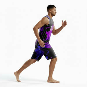 Uniforme de basket-ball respirant de haute qualité, grande taille, maillot de club d'été, impression numérique, 100 % polyester, sans manches, unisexe - Product Image 3