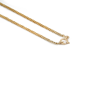 Collar con colgante de una sola piedra de zafiro azul real en oro amarillo macizo K14 de alta calidad, cadena cubana, para mujer, en oferta. - Product Image 6