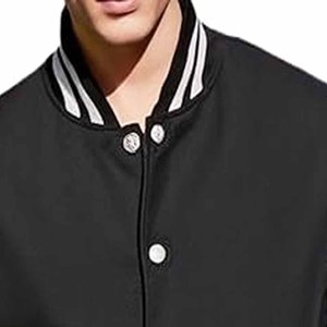 Stonefield Manufacturing Geometric Patchwork Stand Collar Varsity <b>Jacket</b>-100% Wool Hooded <b>Waterproof</b> Streetwear <b>Winter</b> Outerwear - Product Image 1