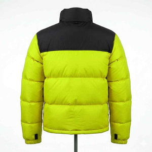 Veste matelassée légère en toile écologique imperméable à col montant coupe ajustée pour homme, en coton teint uni, collection automne-hiver - Product Image 3