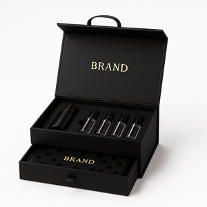 Brand Rigid Drawer Gift <b>Box</b> <b>Set</b> Hot Stamping Logo Paperboard High-End Craft Packaging - Product Image 3