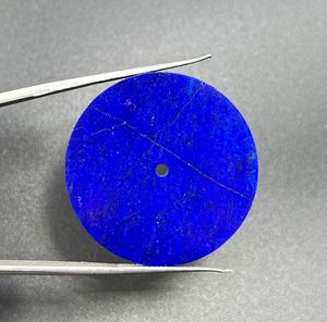 Esfera de Reloj de Lapislázuli Azul Natural de A K Gems, 31.50 mm, Redonda, Pulida por un Lado, Modelo ETH-1004 de Rajasthan - Product Image 4