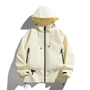 Men's Casual Loose <b>Athletic</b> Polyester Bomber Jacket Zipper Closure Stand Collar Hooded Waterproof Letter for Winter Black - Product Image 3