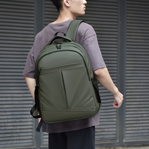 Minimalist PU <b>Laptop</b> <b>Backpack</b> Large Capacity Water Resistant Unisex Softback with Zipper Closure and Shoulder Straps - Product Image 6