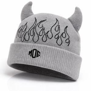 Gorros de punto de moda 2026 al por mayor con diamantes de imitación, diseño de llama y cuernos de diablo, colores personalizados, estilo urbano, invierno, OEM, a granel, estilo USA - Product Image 4