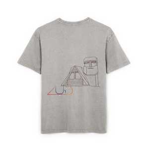 T-shirt en coton surdimensionné pour homme, style vintage délavé à l'acide, manches courtes, col rond, motif imprimé, lettres sur le devant, coupe jersey - Product Image 3