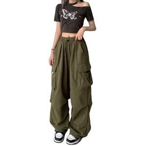 Ropa de moda con cintura elástica pantalones Cargo para mujer venta al por mayor OEM ODM moda Streetwear Cargo Joggers suministro a granel directo de fábrica - Product Image 4
