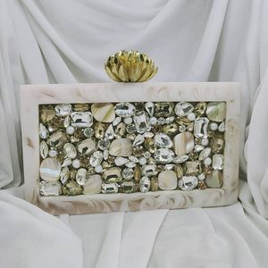 Pochette de soirée élégante en résine pour femmes, ensemble cadeau de mariage - Product Image 5