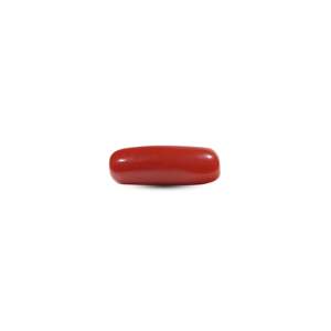 Loose 6.8 Carat Red Coral Oval Cut Gemstone for Fine Jewelry - Product Image 1