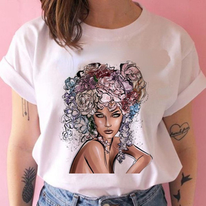 Camiseta de Algodón de Moda para Mujer, Manga Corta, Estilo Casual de Verano, Diseño de Logotipo Personalizado, Proveedor Mayorista - Product Image 4