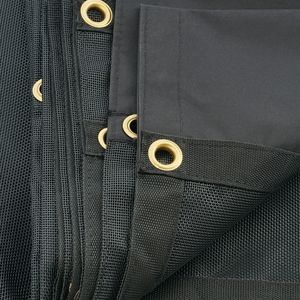Telo in rete per camion ribaltabile in PVC rinforzato 7.5x18 piedi con occhielli in ottone a doppia tasca da 5.5 pollici 18 once, copertura rinforzata nera - Product Image 3