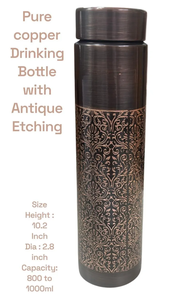Indian Manufactured Eco-Friendly Large Capacity <b>Copper</b> <b>Bottle</b> for Daily Water Storage and Water <b>Drinking</b> - Product Image 4