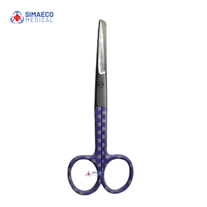 Ciseaux infirmiers de qualité supérieure, 5 pouces, couleur violette, points blancs, acier inoxydable, coupe de précision, légers, ensemble d'instruments à usage médical - Product Image 4