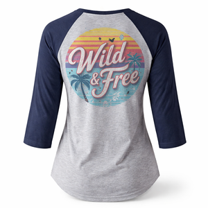 Wholesale Custom 3/4 Sleeve Jersey Shirts for Women - OEM Manufacturer Direct Custom Designs - Product Image 2