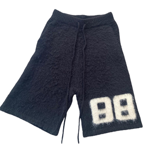 กางเกงขาสั้นไหมพรมขนปุยแบบมีเชือกผูกเอวทรงหลวมสำหรับผู้ชาย ฤดูร้อน รับผลิตตามสั่งพร้อมปักโลโก้จากโรงงาน - Product Image 4