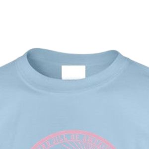 Camiseta de manga corta azul claro con cuello redondo y estampado gráfico rosa, ropa informal para el día a día, ropa cómoda para la calle - Product Image 2