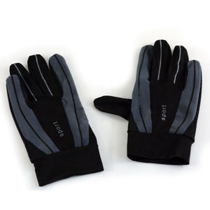 WARPRO INDUSTRY Sport <b>Gloves</b> Black Red Mesh Non-Slip Touchscreen Design Full Finger Outdoor Use PU Material - Product Image 3