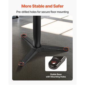 12\" X 10\" Adjustable Height Pedestal Stand for Bench <b>Grinder</b> 5-Level Vise Floor Mounting Plate 5-Level Height Adjustable - Product Image 4