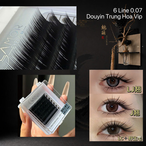 Glamoreyelash Camelia Sole Velvet Super Mink 12/6 Líneas, Extensiones de Pestañas Hechas a Mano, Veganas, Libres de Crueldad Animal, Naturales, Largas, 0.05/007 - Product Image 3