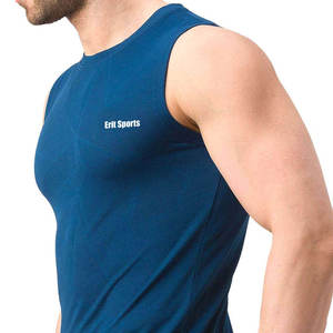 Camiseta sin mangas de tela cómoda para hombre, para uso diario, de color sólido, calidad premium, transpirable. - Product Image 5