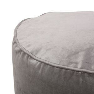 Shimon grigio peltro cilindro Pouf elegante sgabello e ottomana - Product Image 4