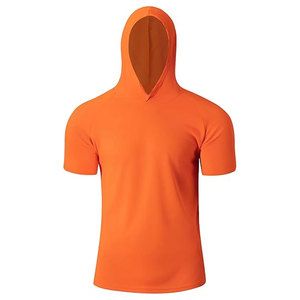 เสื้อฮู้ดแขนสั้นผู้ชายพร้อมฮู้ด UPF 50+ ป้องกันแสงแดด น้ำหนักเบา แห้งเร็ว เสื้อกีฬาสำหรับวิ่งออกกำลังกาย - Product Image 4