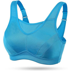 Soutien-gorge de sport athlétique en nylon et élasthanne, avec coussinets amovibles, extensible et absorbant les chocs, idéal pour le yoga et le fitness - Product Image 1
