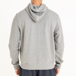 Sweat-shirt à capuche en molleton de coton gris pour homme, coupe classique, couleur unie, avec poches, vêtement d'hiver, service OEM, écologique - Product Image 2