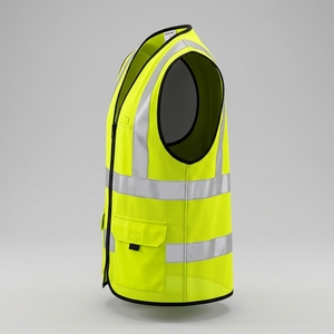 Custom Logo <b>Security</b> High Visibility Worker Workwear Industrial Construction Road Traffic Hi Vis Reflective Safety Work Vest - Product Image 3