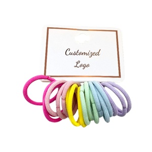 Ensemble d'élastiques à cheveux personnalisés avec logo, attaches pour queue de cheval sans douleur pour filles, élastiques colorés OEM ODM - Product Image 4