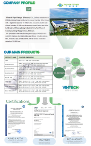 Codo de Tubería de Acero Inoxidable ASME B169 ASA403 de Alta Presión, BSPT Liso, 90 Grados, Radio Largo, 304 304L 316 316L - Product Image 6
