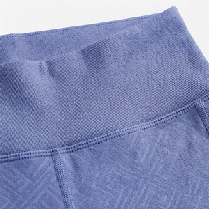 Leggings Deportivos de Cintura Alta para Mujer, Sin Costuras, Color Sólido, Elásticos, Transpirables, de Punto, Spandex y Nailon, para Todas las Temporadas - Product Image 4