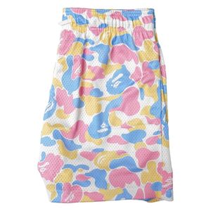 Nuevos Pantalones Cortos de Malla para Hombre con Cintura de Color Combinado, Cordón Ajustable y Abertura Lateral, Estampado de Llama por Sublimación Personalizado, Pantalones Cortos de Baloncesto para Hombre - Product Image 4