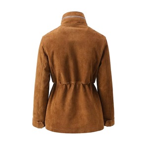Chaqueta de Cuero Genuino para Mujer, Reversible, Impermeable, Ecológica y Transpirable, de Piel de Vaca con Cierre de Cremallera - Product Image 5